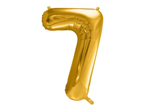 Picture of FOIL BALLOON NUMBER 7 GOLD 34 INCH